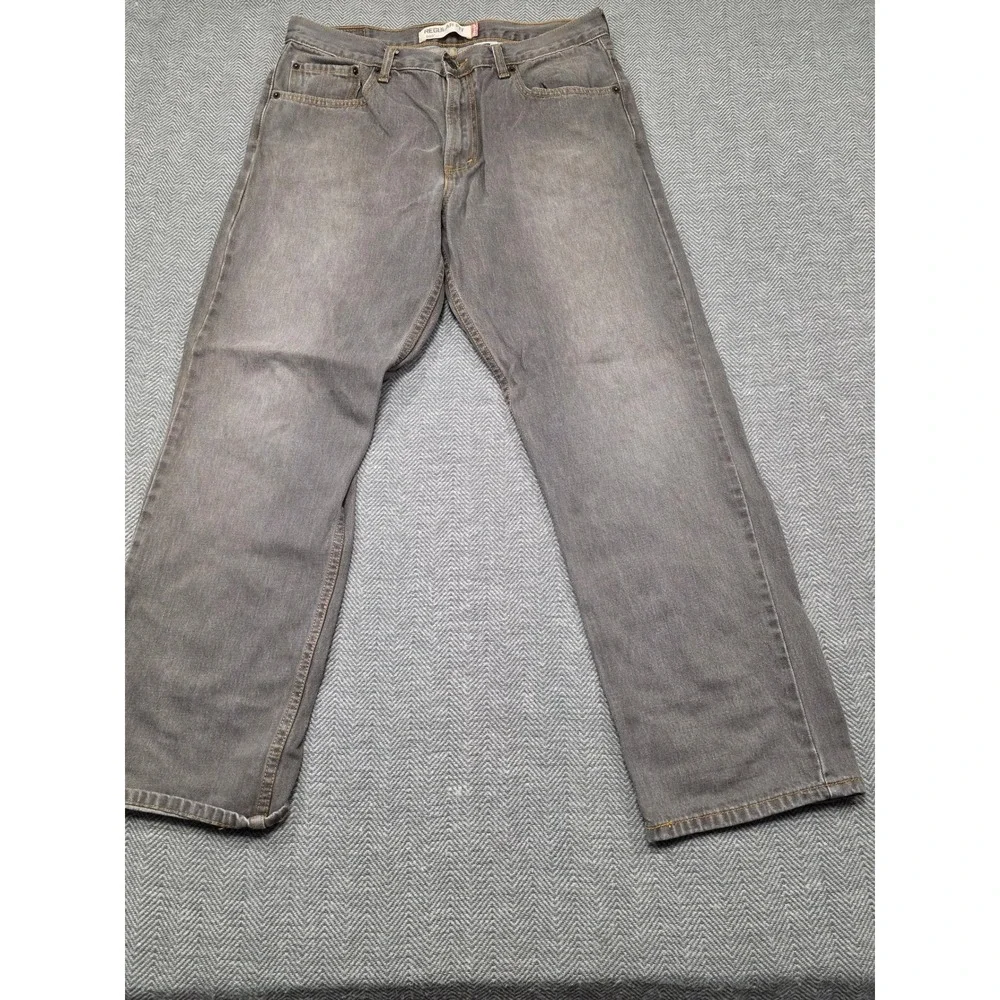Levis 505‎ Regular Fit Grey Straight Leg Denim Jeans Mens 36x30 00505-3812